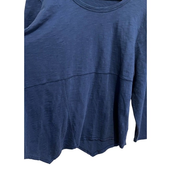 HABITAT Womens Tunic Top Asymmetrical Hem Cobalt Blue Boho Lagenlook Sz XL - Picture 3 of 5